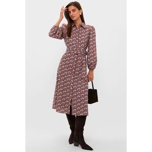 HYACINTH HOUSE Plum & Dusty Blue Leafy Floral Kai Maxi Dress NWT size M MSRP$198